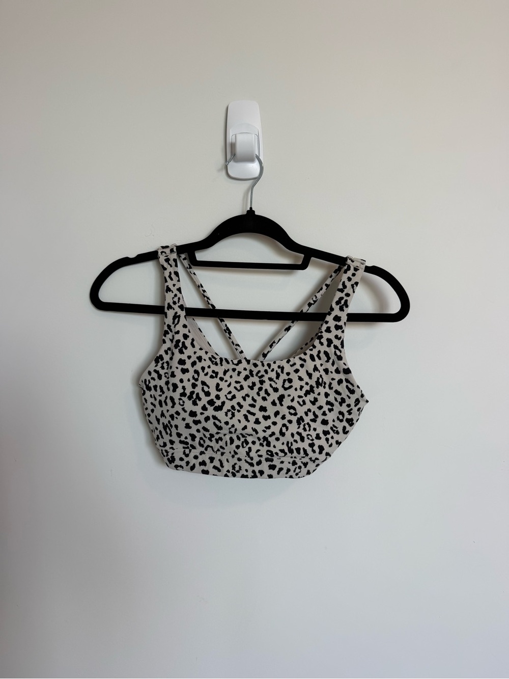 Athleta Leopard Print Crisscross Sports Bra